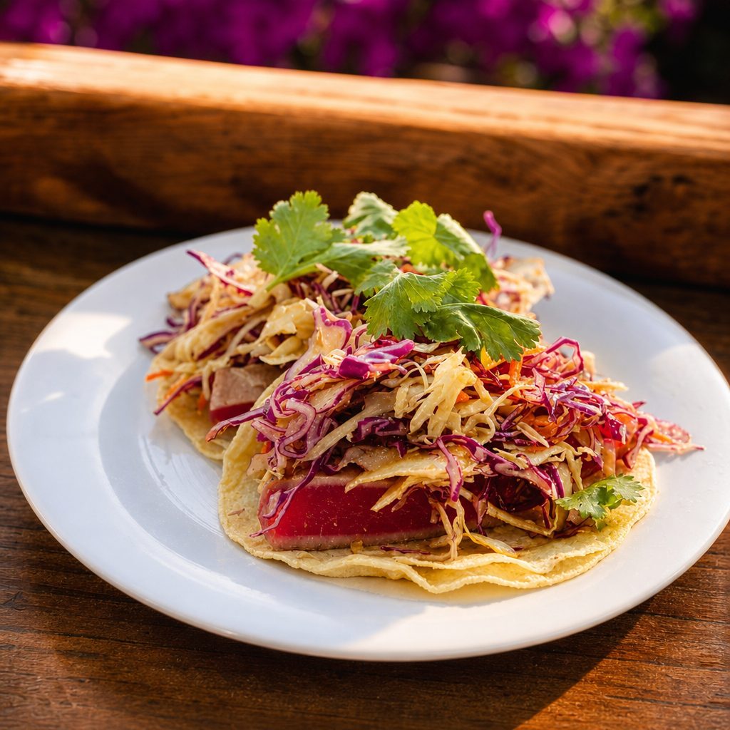 Seared Ahi Tacos.