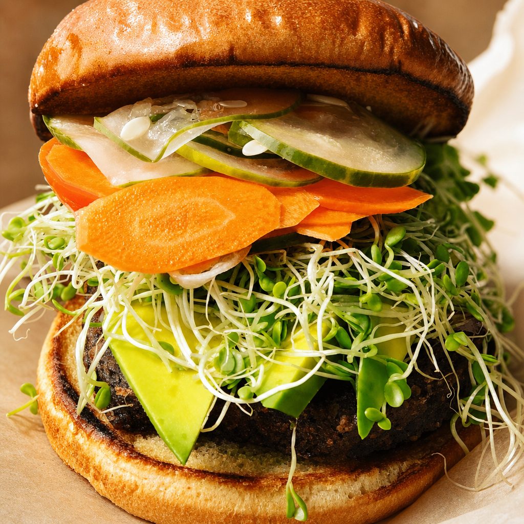Braddah Dave's Kauai Taro Burger.